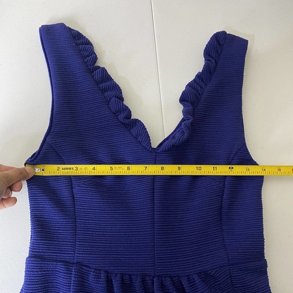 Anthropologie Maeve NWT Blue Ottoman Cocktail Dress Size Petite Small. - Picture 12 of 15